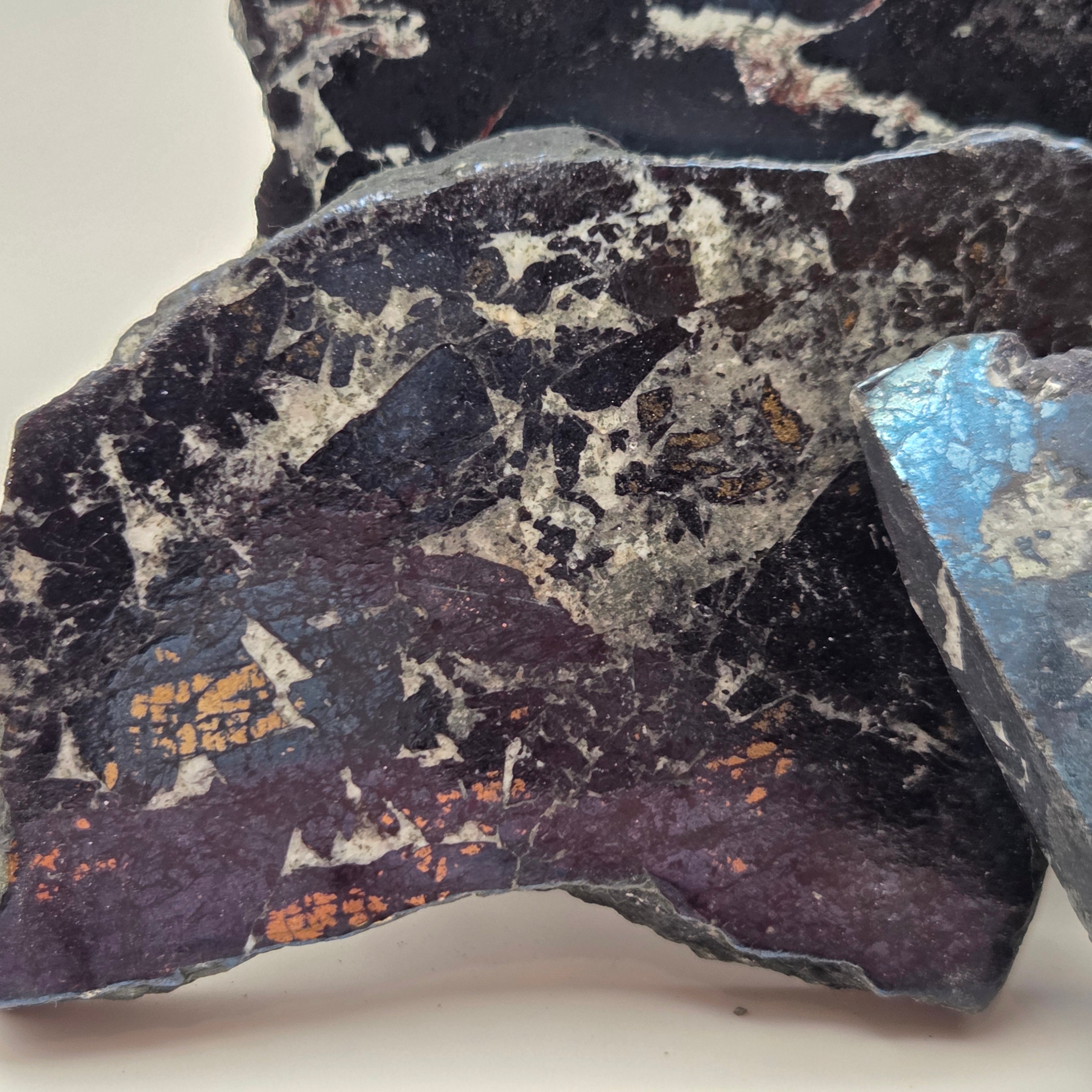 Covellite from Leonard Mine, Butte Montana (Sold by the gram) Lapidary Rough