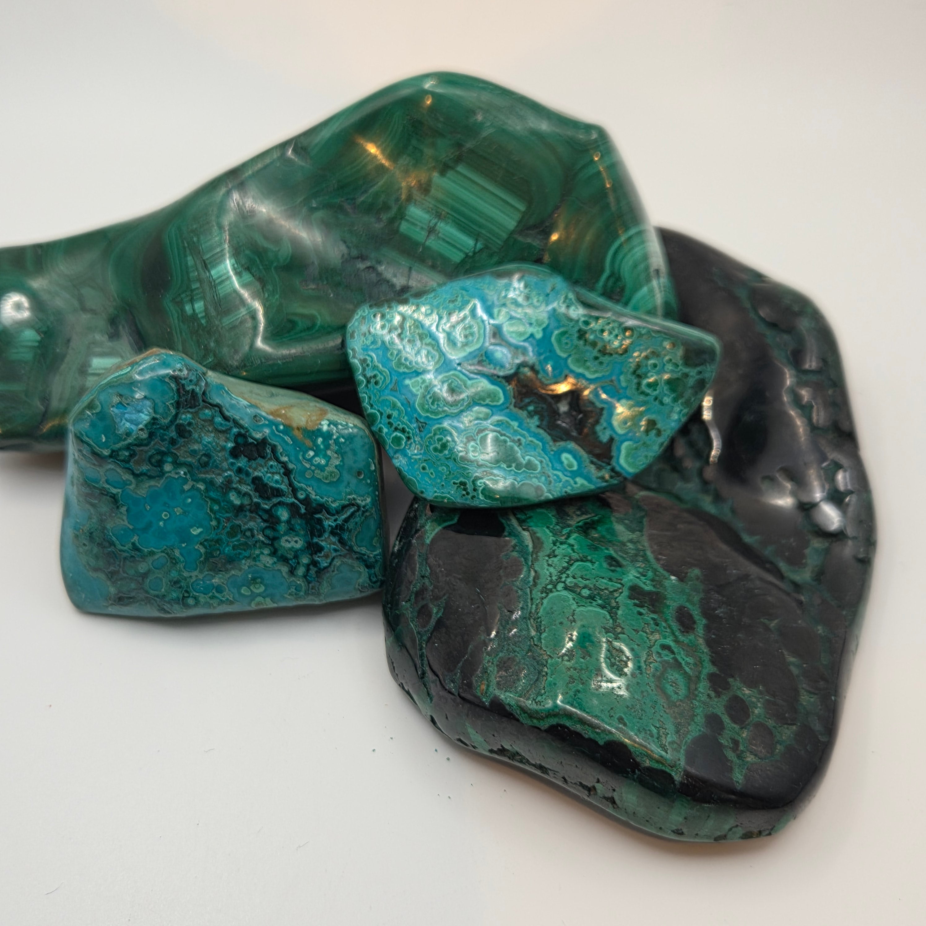 Congolese Malachite Polished Pieces (Sold by the Pound)