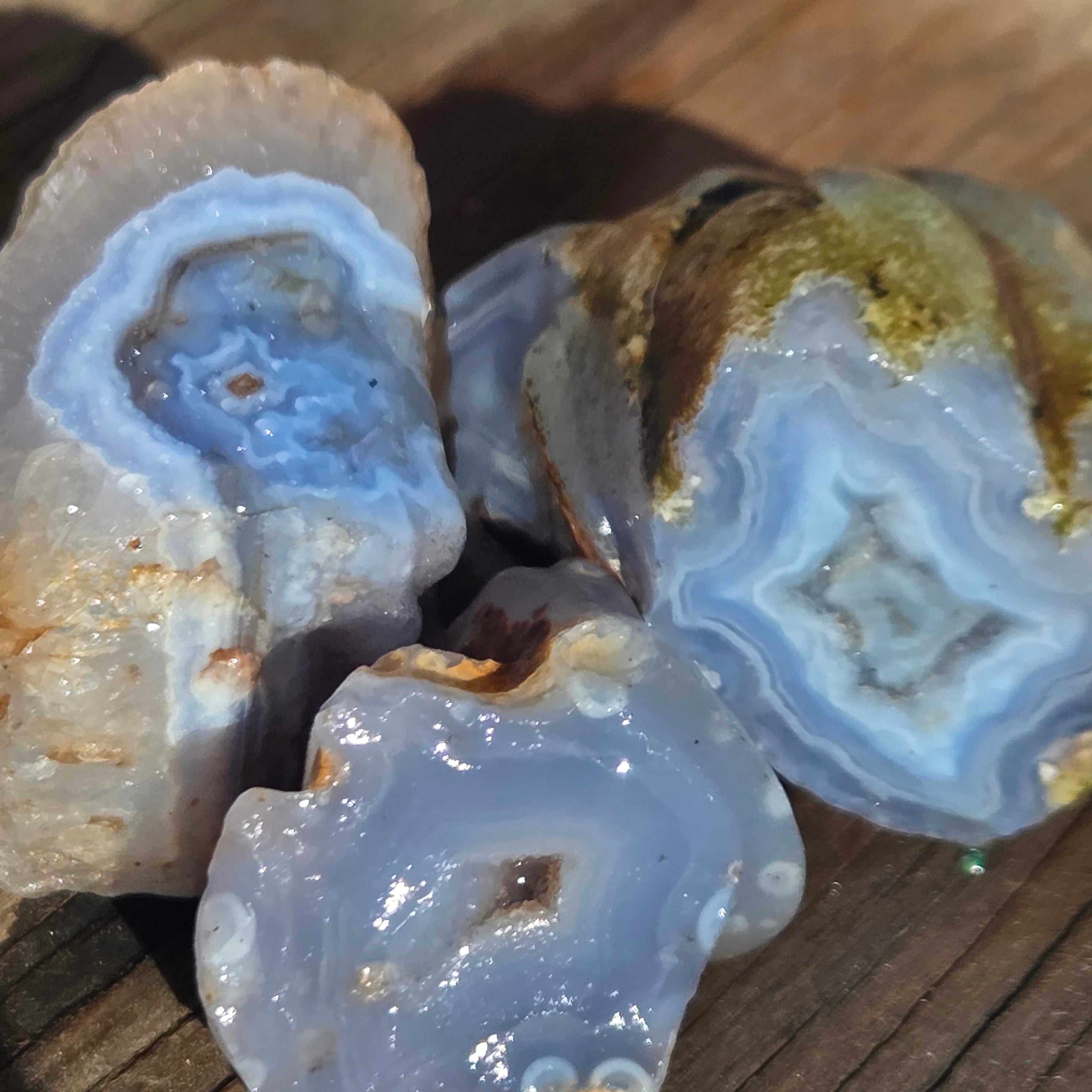 Ethiopian Blue Agates (Sold by the Pound)
